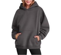 Womens Oversized Hoodies Casual Comfortable Solid Color Fleece Sweatshirts Fall Fashion Pullover Sweaters Classic Fashion Daily Loose Lounge Elegant Winter Clothes