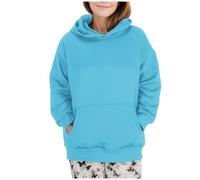 Womens Oversized Hoodies Fleece Sweatshirts Long Sleeve Sweaters Pullover Fall Outfits with Pocket Hooded Jumpers Autumn Winter Fashion Sweaters Outdoor Street Hoody Trendy Activewear S-XXL Clearance