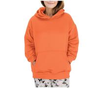 Womens Oversized Hoodies Fleece Sweatshirts Long Sleeve Sweaters Pullover Fall Outfits with Pocket Hooded Jumpers Autumn Winter Fashion Sweaters Outdoor Street Hoody Trendy Activewear S-XXL Clearance
