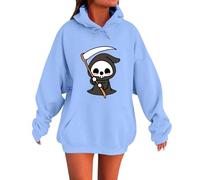 Womens Oversized Hoodies Winter Cotton Sweatshirts Pullover 2025 Fashion Tops Trendy Outfits Hood Long Sleeve Tops Long Sleeve Pullover Jumper Sky Blue