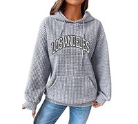 Womens Oversized Jumper Blanket Hoodie Jumpers 60Th Birthday Gifts for Women Outdoor Hiking Women's Letter Printed Hooded Drawstring Plaid Fabric Pocket Sweater Outlet Clearance Uk