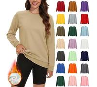 Women's Oversized Long Hoodieless Sweatshirt Women's Oversized Solid Color Casual Sweatshirts Cotton Loungewear Comfortable Tops Home Tops Simple Fitted Tunic Top Lightweight Top, Pp1, L