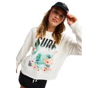 Women's oversized long sleeve T-shirt Roxy Sea Is Beautiful Blanc S