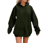 Women's Oversized Ribbed Velvet Sweatshirt - Long Sleeve Hoodies with Hoodies Large Size Solid Color Casual Loose Autumn and Winter Long Pullover for Outdoor Sports