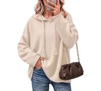 Womens Oversized Sweaters Casual Hoodies Knit Tops 2026 Fall Winter Outfits | ETCYY NEW Cowboy Chic Knit Cozy Sweater, Contrast Color, Cotton Blend Pullover Top, Casual Daily Wear, Preppy Teacher Outftis