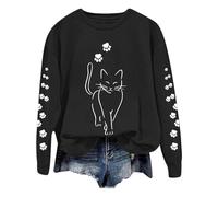 Womens Oversized Sweatshirt Navy Blue Led Light Up Christmas Jumper Grey Jumper Padded Gilet for Women UK Bed Jackets Ladies Hoodies for Teens Girls Long Sleeve Backless Top Gothic Coat (Black, XXL)