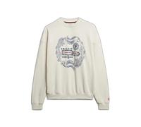 Superdry Tokyo Narrative Oversized Sweatshirt White L Woman