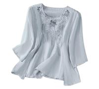 Women's Oversized T Shirt Ladies Baggy T-Shirts Breathable Summer Tee Crew Neck Tunic Tshirt Casual Short Sleeve Tops Printed with Smile Face Graphic Striped Jumpers Pullover Sweater(Grey,M)