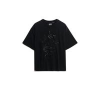 Women's oversized tattoo effect graphic T-shirt Superdry Noir S