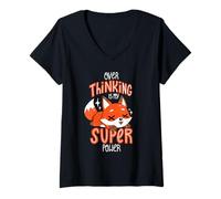 Womens Overthinking Is My Super Power V-Neck T-Shirt