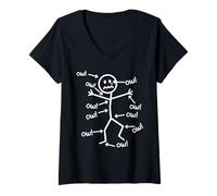 Womens Ow Ow Ow Ow Ow Ow Ow Character V-Neck T-Shirt