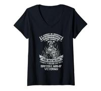 Womens Own Forever The Title British Veteran UK Military V-Neck T-Shirt