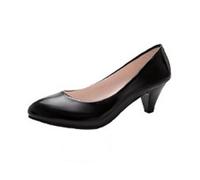 Women's Oxfords Mary Jane Shoes Low Heels Slip On Pointed Toe Low Kitten Heel Leather Mary Janes Court Shoes Shallow Mouth Comfort Support Work Pumps Formal Smart Office Wedding Size 3-6.5 Black