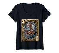 Women's OYA Storm Goddess of Wind and Change, Yoruba Warrior Queen V-Neck T-Shirt