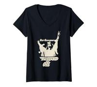 Womens Ozzy Osbourne - Blizzard of Ozz Peace V-Neck T-Shirt