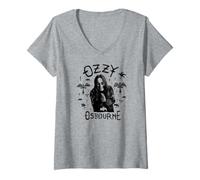 Women's Ozzy Osbourne - Flying Cross V-Neck T-Shirt