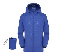 Women's Packable Lightweight Waterproof Jacket No Pocket Hooded Raincoat in a Bag Sun Protection Windproof Rain Jacket