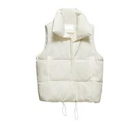 Women's Packable Puffer Gilet Padded Outdoor Vest Removable Hood Waistcoat Reversible Sleeveless Vests Casual Stand Collar Gilets Jacket Coat with Zip Pockets For Women UK Spring Fall Winter