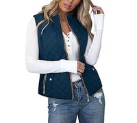 Women's Packable Puffer Gilet Windproof Vest Lady's Removable Hood Waistcoat Thick Fleece Vests Supersoft Eco-Friendly Filling Jacket Coat with Zip Pockets For Golf Hiking Spring Fall Winter