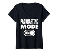 Women's Packrafting Mode ON V-Neck T-Shirt