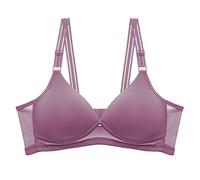Women's Padded Bra Without Underwire Push Up Bralette Cotton Seamless Bustier with Deep V-Neck Wireless Minimiser Bra Skiny Lingerie Top Support Underwear Women's Bra Bra