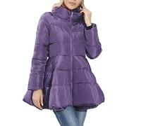 Women's Padded Coat Sale Clearance Winter Warm Quilted Jacket Windproof Down Coats Thicken Puffer Jackets Ladies Zip Up Fuffy Jacket Waterproof Outerwear Full Zip Overcoat with Belted Pockets