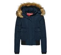 Women's padded hooded jacket Superdry Everest Bleu L
