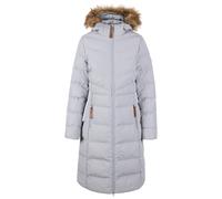 Trespass Women's Jacket Audrey - Waterproof 2000mm, Windproof, Faux Fur Trim, Padded, 2 Zip Pockets, Grown on Hood, Two Way Front Zipper, Longer Length, Badge Detail on Sleeve