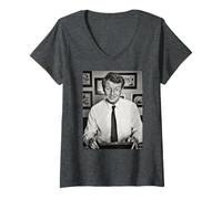 Women's Paddy Ashdown Liberal Democrats Politician By Dick Barnatt V-Neck T-Shirt