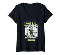 Women's Padel Addicts Ironic Quote Hobby Sports V-Neck T-Shirt