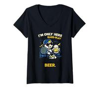 Women's Padel Beer Ironic Hobby Sports V-Neck T-Shirt