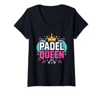 Women's Padel Girl Padel Player Padel Tennis Gift V-Neck T-Shirt