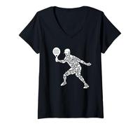 Womens Padel Player Kids Men Boys Padel V-Neck T-Shirt