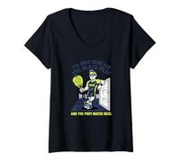 Women's Padel Post Match Funny Quote Hobby Sports V-Neck T-Shirt