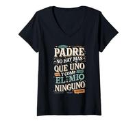 Womens Padre No Hay Más Que Uno Quote Design V-Neck T-Shirt