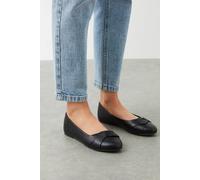 Womens Paige Wrap Detail Ballet Flats Black 6