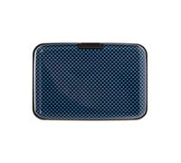 Women's Paisley Design RFID Theft Protectors Aluminium Card & ID Cases - Strong Wallet for Credit, Debit, Driving Licence & Business Cards (Navy Blue Graphite)