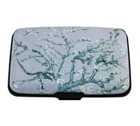 Women's Paisley Designs RFID Theft Protector Aluminium Card & ID Case for Credit, Debit, Driving Licence & Business Cards (White Blossom Tree)