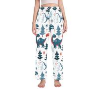 Womens Pajama Pants Funny Dinosaurs Pattern Sleep Lounge Pj Bottoms Sleepwear