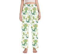 Womens Pajama Pants Kiwi Dinosaurs Sleep Lounge Pj Bottoms Sleepwear