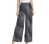 Womens Palazzo Trouser Spot Print Stretchy Jersey Pull On Casual Comfortable Wide Leg Palazo Pants