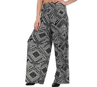 Womens Palazzo Wide Leg Flared Loose Fit Trouser Ladies Elasticated Waist Stretch Baggy Plain Pants