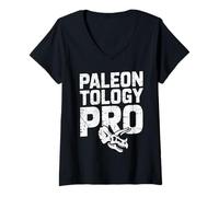 Womens Paleontologist Paleontology Pro Fossilist V-Neck T-Shirt