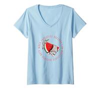 Womens Palestine Watermelon Keffiyeh Palestinian Solidarity Justice V-Neck T-Shirt