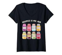 Women's Palliative Care Nurse Hospice My Jam Nursing Social Worker V-Neck T-Shirt