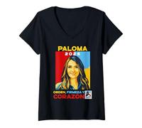 Women's Paloma Valencia Presidente Colombia 2026 Security & Freedom V-Neck T-Shirt