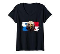 Womens Panama Flag Tshirt, Panama Tshirt, Panama Tshirt for Women V-Neck T-Shirt