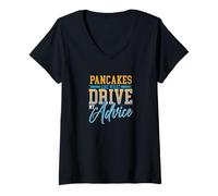 Womens Pancakes are What Drive My Advice Funny Coach V-Neck T-Shirt