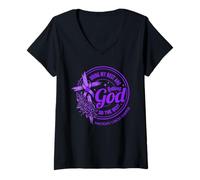 Women's Pancreatic Cancer Warrior V-Neck T-Shirt