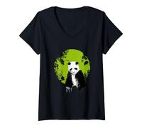 Women's Panda Bear Climate Environment Save the World Depression sad V-Neck T-Shirt